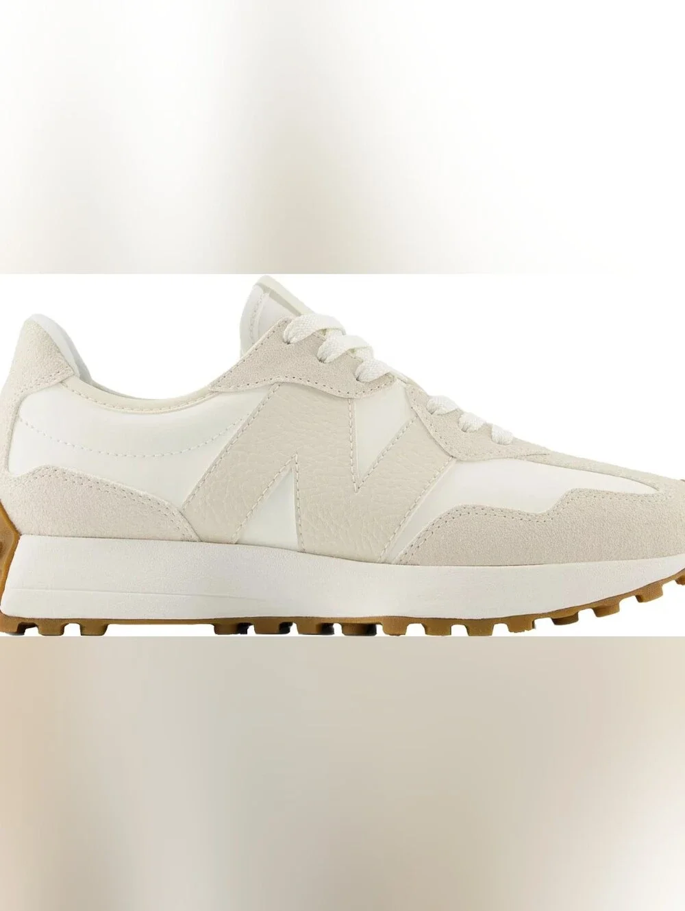 New Balance WS327LA White /Moonbeam Gum Women's Comfort Athletic Shoes